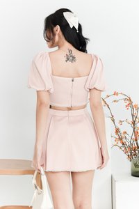 Priscilla Pearl Co-ord Top in Blush Pink
