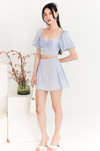Priscilla Pearl Co-ord Top in Light Blue Priscilla Pearl Co-ord Top in Light Blue