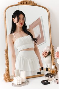 Paelyna Pearl Textured Top in White