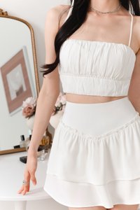 Paelyna Pearl Textured Top in White