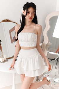 Paelyna Pearl Textured Top in White