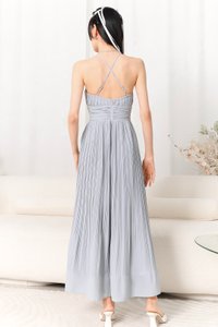 DEFECT | Pandora Pleat Cross Back Maxi in Light Blue in XS 