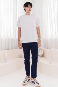 Zander Zipper Tee in White