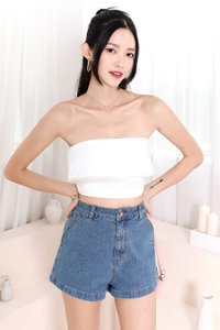 DEFECT | Parisie Pearl Satin Top in White in XS DEFECT | Parisie Pearl Satin Top in White in XS