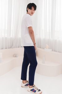 Zander Zipper Tee in White