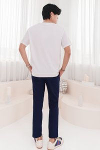 Zander Zipper Tee in White