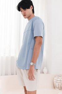 Zander Zipper Tee in Blue Zander Zipper Tee in Blue