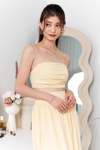 Tilly Tiered Top Petite V1 in Pastel Yellow Tilly Tiered Top Petite V1 in Pastel Yellow