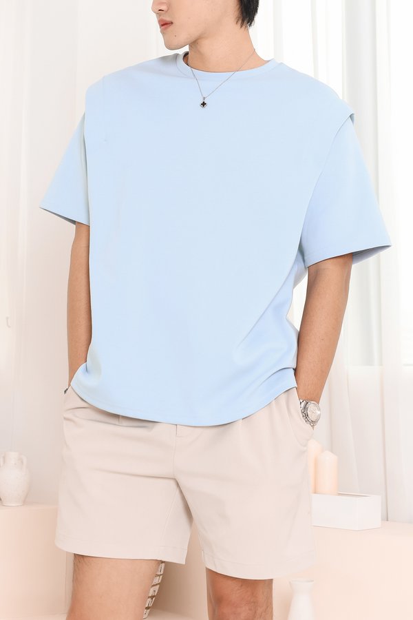 Silvanna Structured Tee in Light Blue