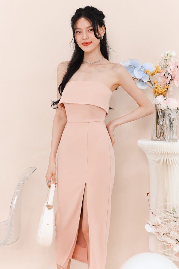 DEFECT | Trina Tube Slit Midaxi in Blush in M