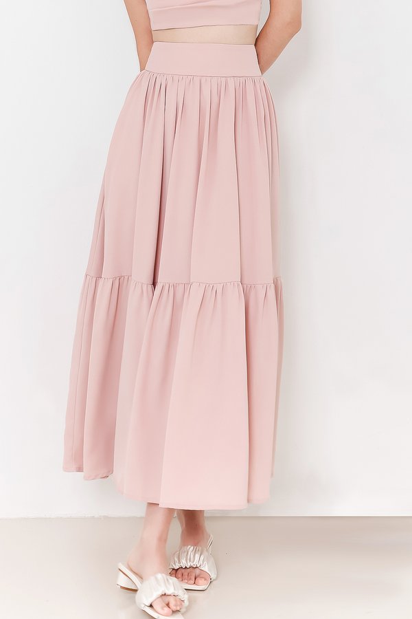 Tilly Tiered Maxi Petite in Light Pink