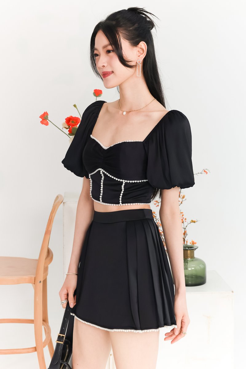 Pearl Puffy Co-ord Top