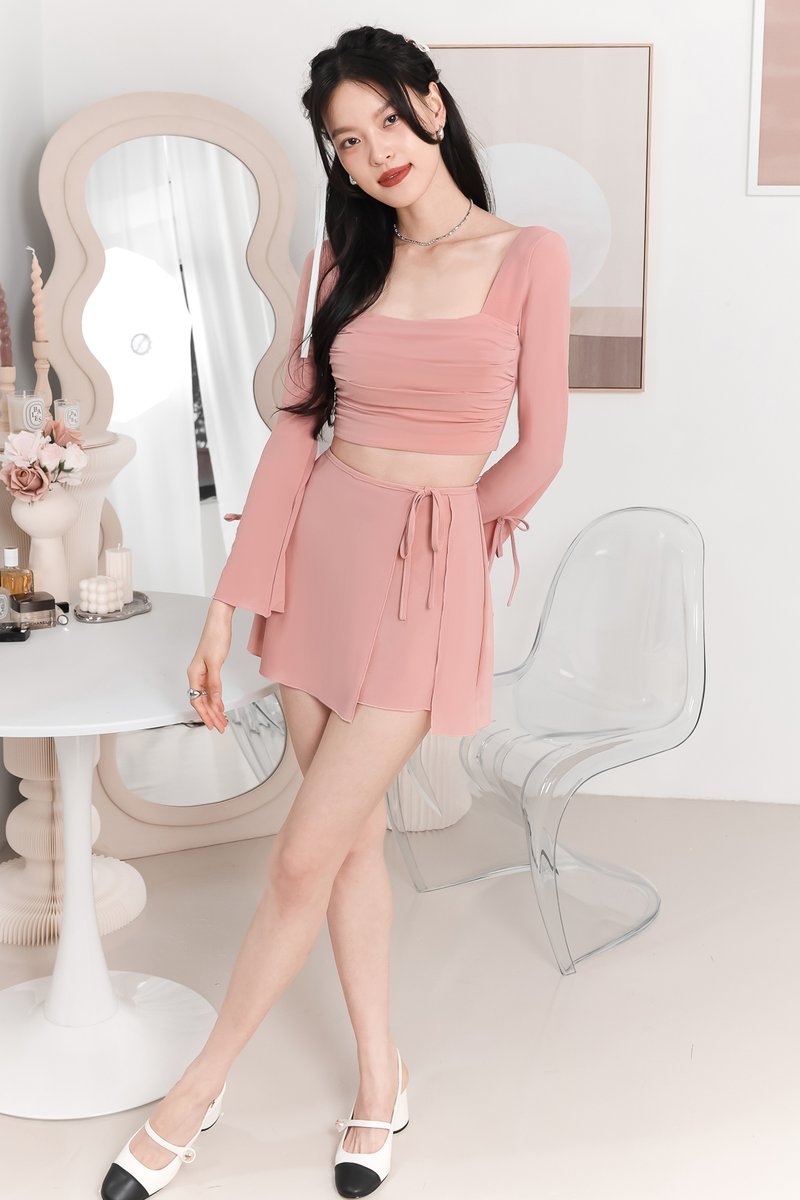 Rin Ribbon Co-ord Skorts in Begonia Pink