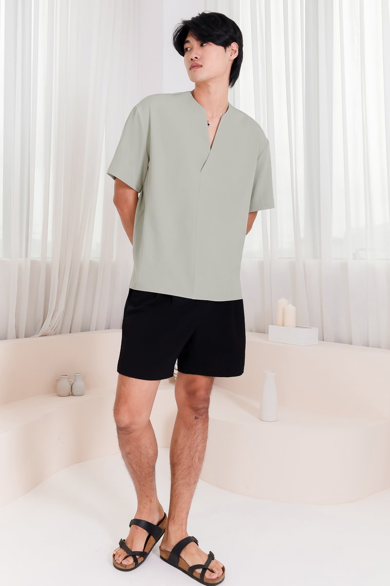 Saber Short Sleeve Shirt in Muted Sage