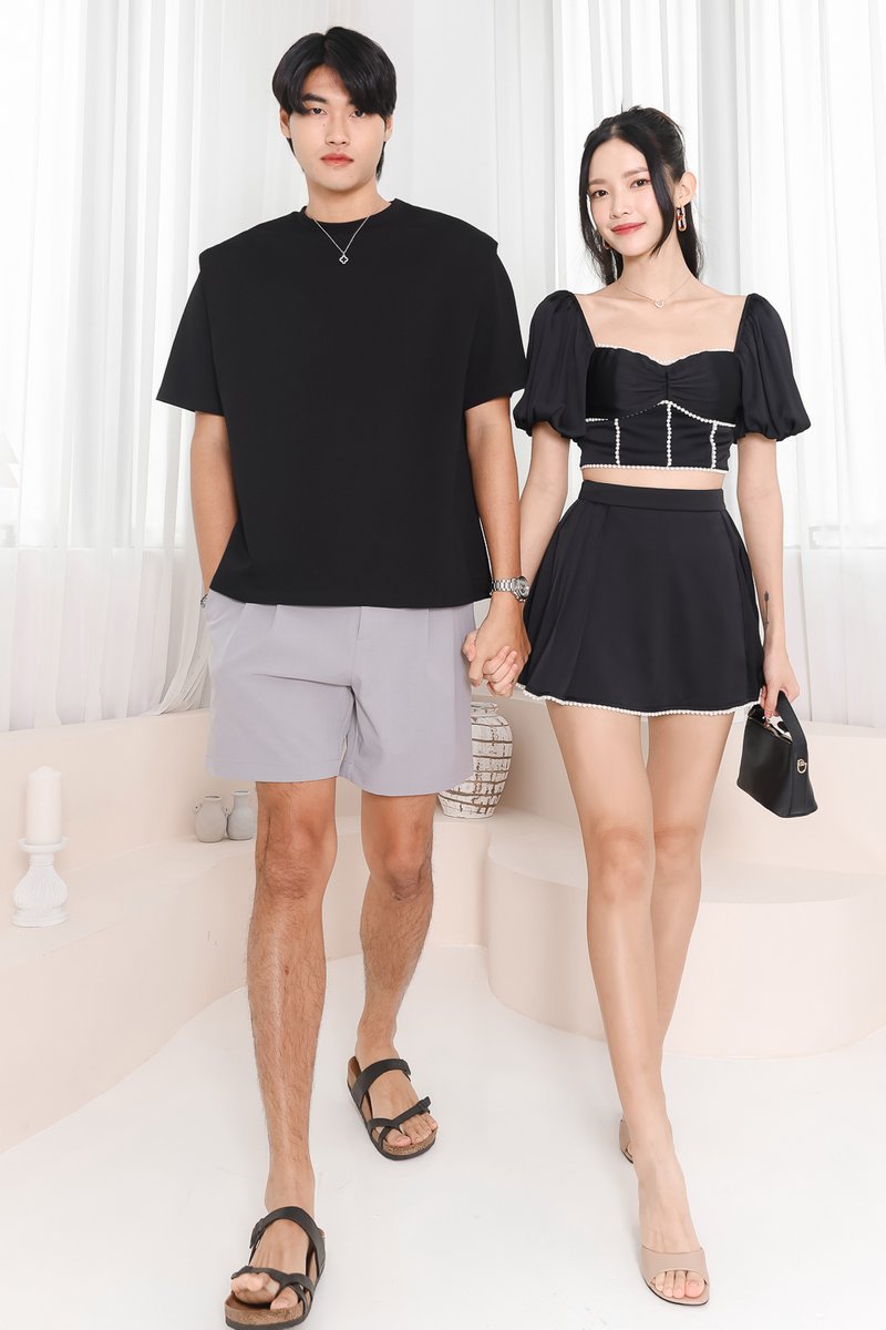 Silvanna Structured Tee in Black Silvanna Structured Tee in Black
