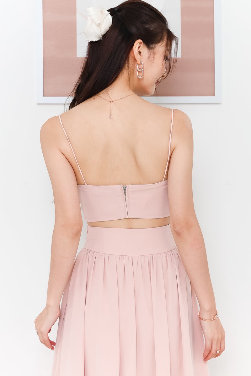 DEFECT | Tilly Tiered Top Petite in Light Pink in XXS