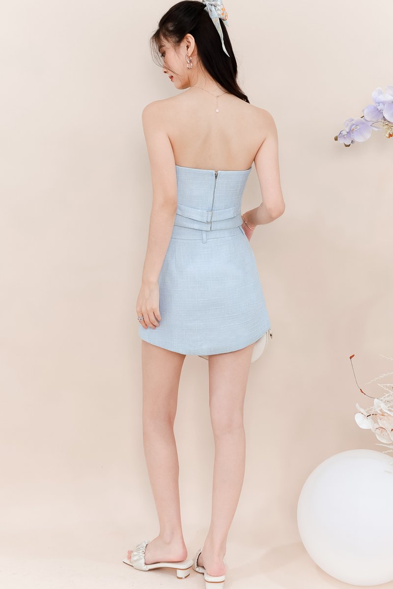 Trisha Tweed Co-ord Skorts in Blue
