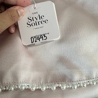 DEFECT | Paris Pearl Satin Romper Dress in Pastel Pink in M / XL DEFECT | Paris Pearl Satin Romper Dress in Pastel Pink in M / XL