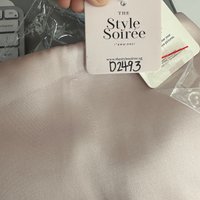 DEFECT | Paris Pearl Satin Romper Dress in Pastel Pink in M / XL DEFECT | Paris Pearl Satin Romper Dress in Pastel Pink in M / XL