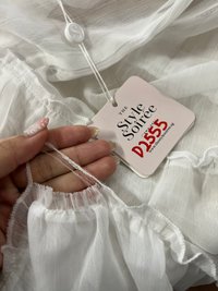 DEFECT | Cedrine Chiffon Smocked Midaxi in White x Nude in XL