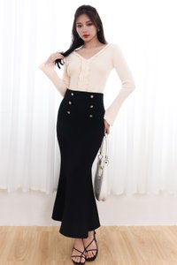 Marrel Mermaid Midaxi Skirt in Black