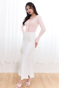 Marrel Mermaid Midaxi Skirt in White