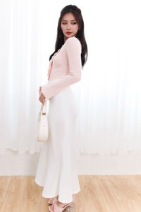 DEFECT | Marrel Mermaid Midaxi Skirt in White in XXS