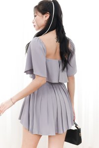 Faye Flutter Pleat Co-ord Skorts in Muted Lilac Faye Flutter Pleat Co-ord Skorts in Muted Lilac