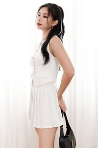 DEFECT | Velda Vest Co-ord Skorts in White in M DEFECT | Velda Vest Co-ord Skorts in White in M