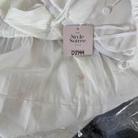 DEFECT | Pandora Pleat Cross Back Maxi in White in XXS DEFECT | Pandora Pleat Cross Back Maxi in White in XXS