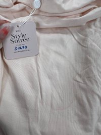 DEFECT | Rowena Ruched Sleeved Top in Light Blush in XS DEFECT | Rowena Ruched Sleeved Top in Light Blush in XS