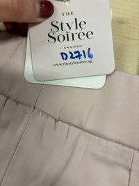 DEFECT | Deliana Drape Satin Midi in Pastel Pink in XS