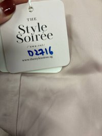 DEFECT | Deliana Drape Satin Midi in Pastel Pink in XS