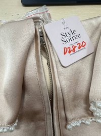 DEFECT | Parisie Pearl Satin Top in Champagne in XS DEFECT | Parisie Pearl Satin Top in Champagne in XS