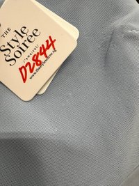 DEFECT | Madeline Mesh One Shoulder Jumpsuit in Light Blue in M