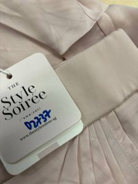 DEFECT | Deliana Drape Satin Midi in Pastel Pink in XS DEFECT | Deliana Drape Satin Midi in Pastel Pink in XS