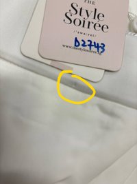 DEFECT | Deliana Drape Satin Midi in White in XS DEFECT | Deliana Drape Satin Midi in White in XS