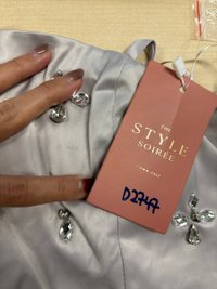 DEFECT | Sparkle Embellished Top in Silver in S DEFECT | Sparkle Embellished Top in Silver in S