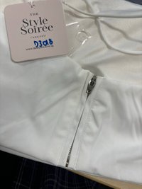 DEFECT | Cadea Cross Back Top in White in L DEFECT | Cadea Cross Back Top in White in L