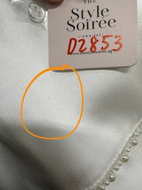 DEFECT | Paris Pearl Satin Romper Dress in White in XS DEFECT | Paris Pearl Satin Romper Dress in White in XS