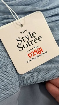 DEFECT | Madeline Mesh One Shoulder Jumpsuit in Light Blue in M