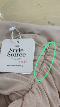 DEFECT | Madeline Mesh One Shoulder Jumpsuit in Nude Blush in M DEFECT | Madeline Mesh One Shoulder Jumpsuit in Nude Blush in M