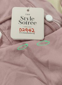 DEFECT | Perdynn Padded Tie Back Midaxi in Lavender Pink in L DEFECT | Perdynn Padded Tie Back Midaxi in Lavender Pink in L