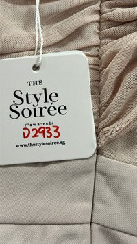 DEFECT | Madeline Mesh One Shoulder Jumpsuit in Nude Blush in XS DEFECT | Madeline Mesh One Shoulder Jumpsuit in Nude Blush in XS