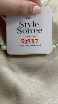 DEFECT | Parisie Pearl Satin Top in Champagne in S DEFECT | Parisie Pearl Satin Top in Champagne in S