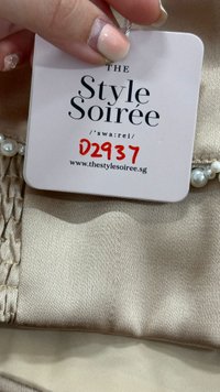 DEFECT | Parisie Pearl Satin Top in Champagne in S DEFECT | Parisie Pearl Satin Top in Champagne in S