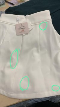 DEFECT | Serlyn Side Pleated Skorts in White in XXS