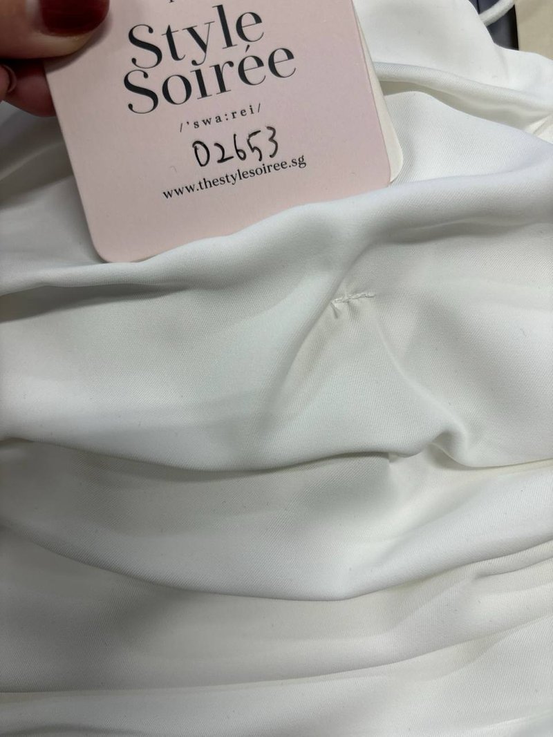 DEFECT | Tilly Tiered Co-ord Top in White in XXS