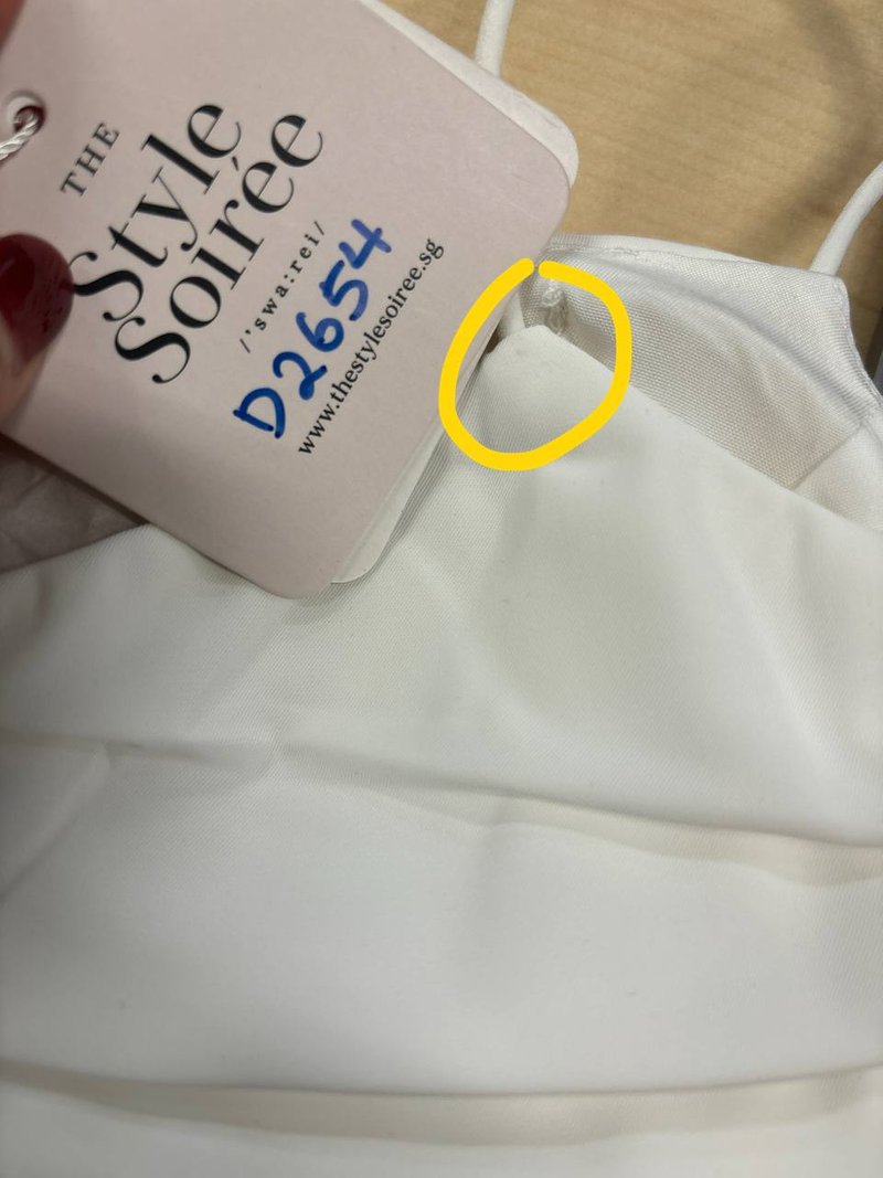 DEFECT | Tilly Tiered Co-ord Top in White in XXS DEFECT | Tilly Tiered Co-ord Top in White in XXS