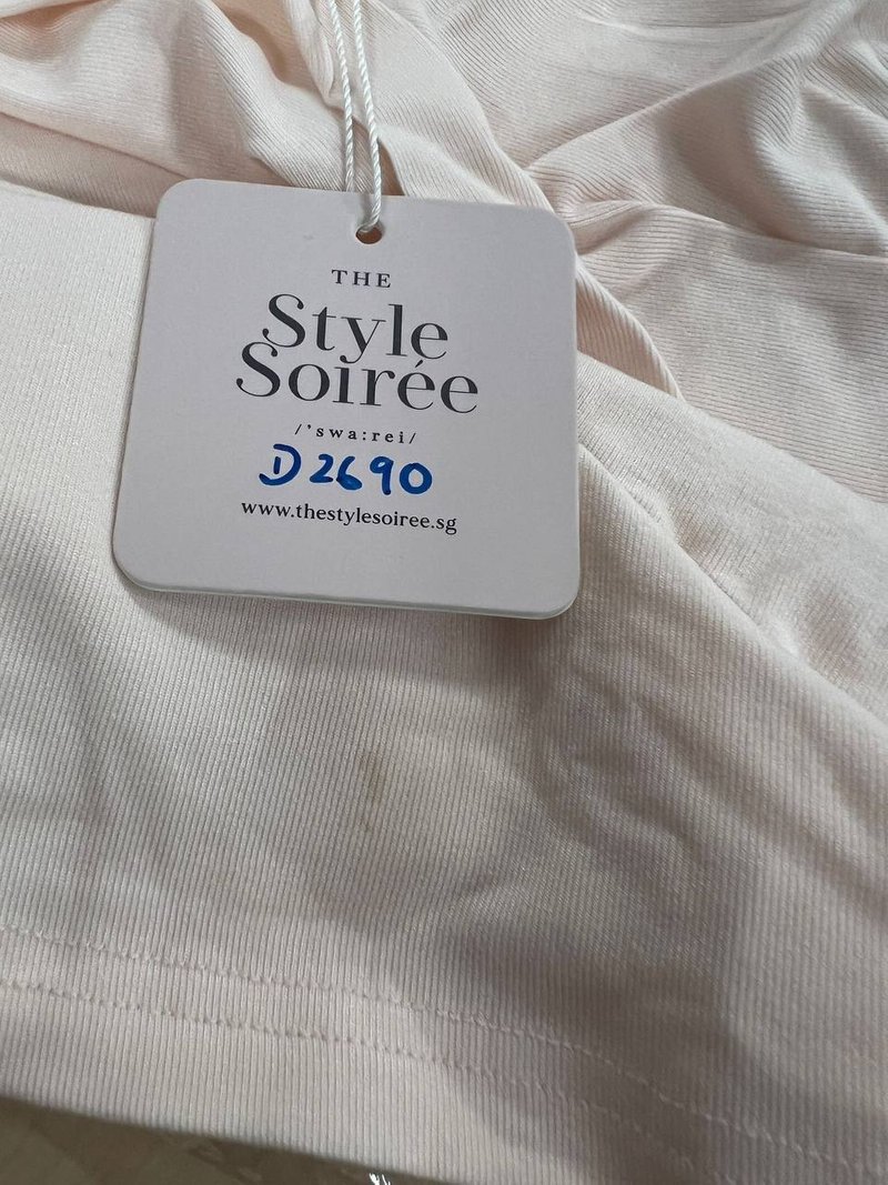 DEFECT | Rowena Ruched Sleeved Top in Light Blush in XS DEFECT | Rowena Ruched Sleeved Top in Light Blush in XS